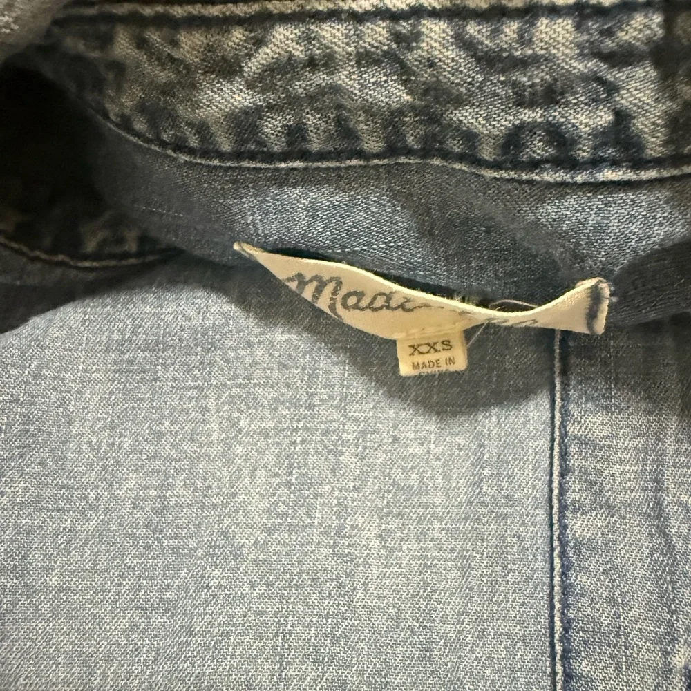 Madewell Button Down Chambray Shirt Dress - Picture 5 of 10